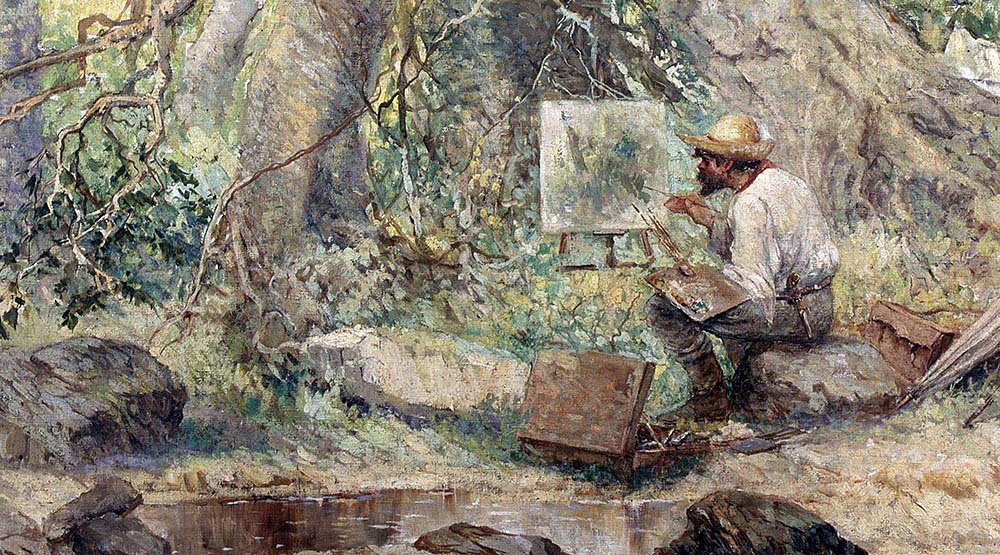 Antônio Parreiras - Pintando do natural (detalhe) 1937
